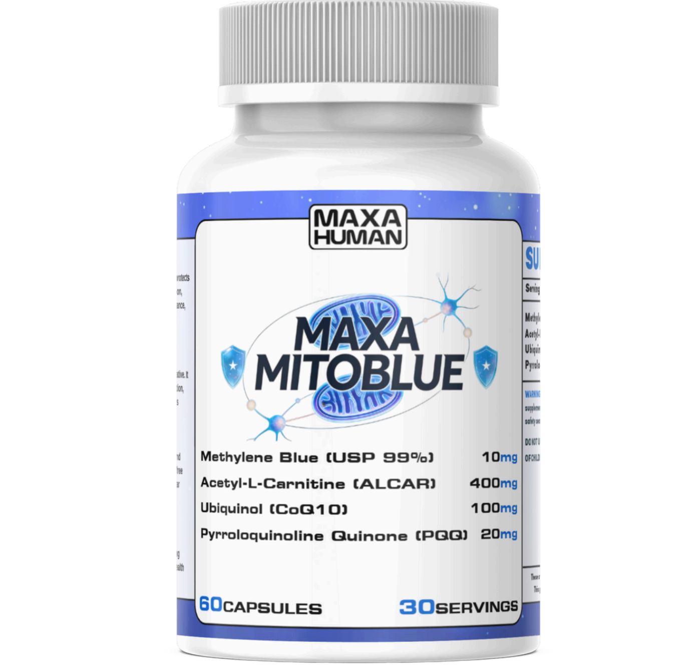 Methylene Blue (10mg) 60 Capsules - Mitochondrial Health & Brain Energy Formula