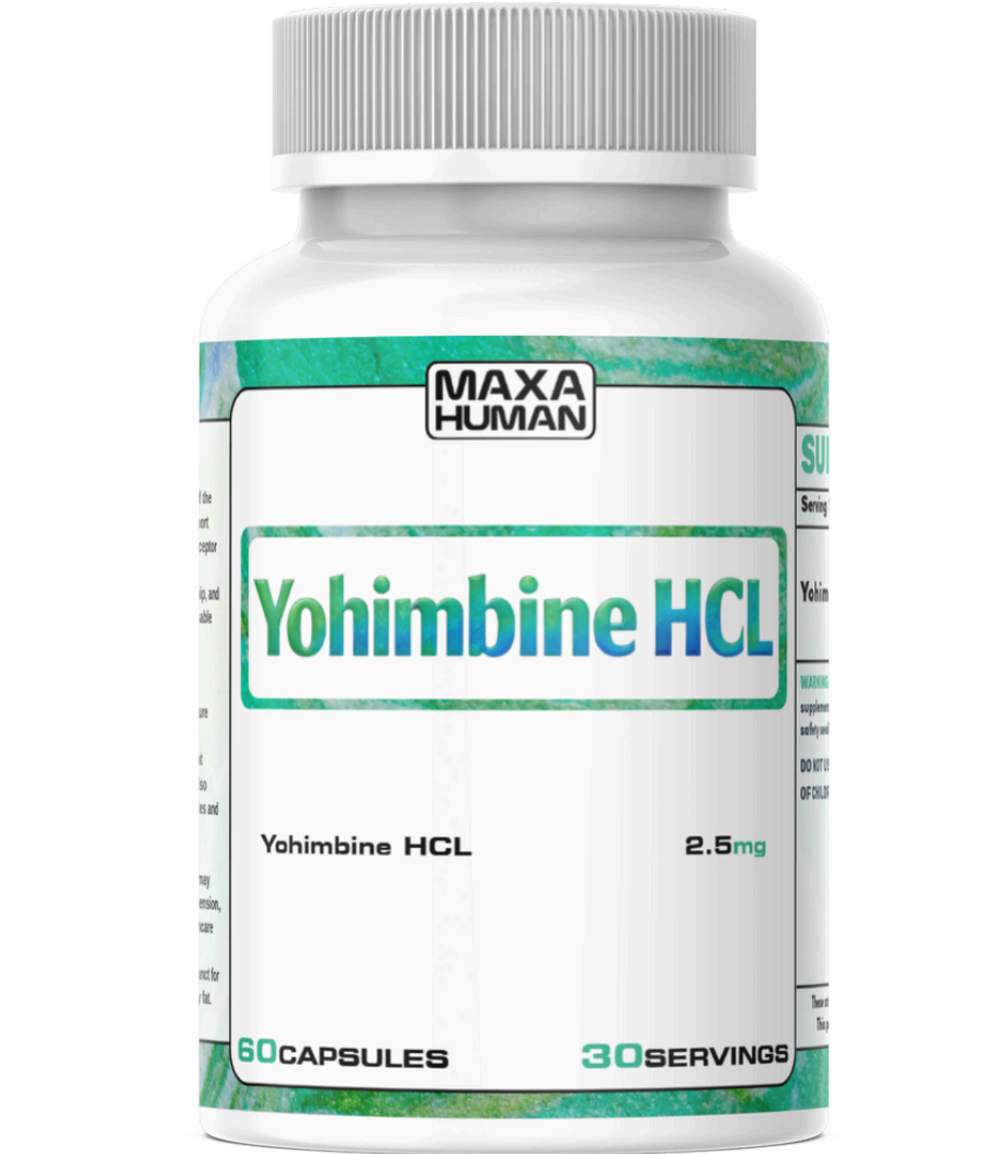 Yohimbine HCL (2.5mg) 60 Capsules -  Alpha Receptor Fat Targeting Complex