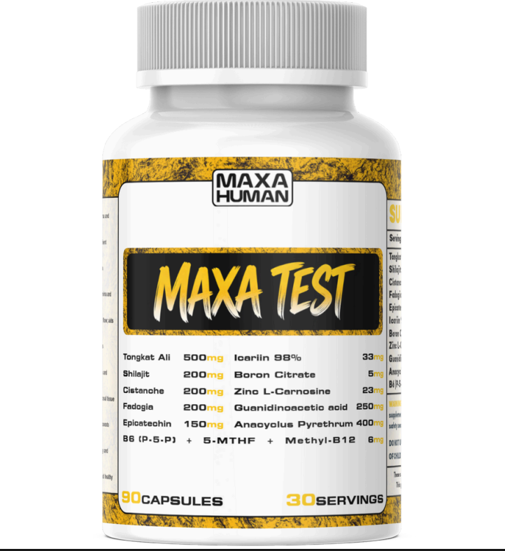 MAXA TEST – Advanced Natural TRT Testosterone Complex (90 Capsules)