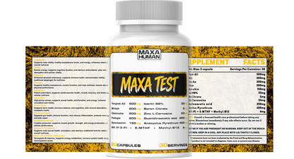 MAXA TEST – Advanced Natural TRT Testosterone Complex (90 Capsules)