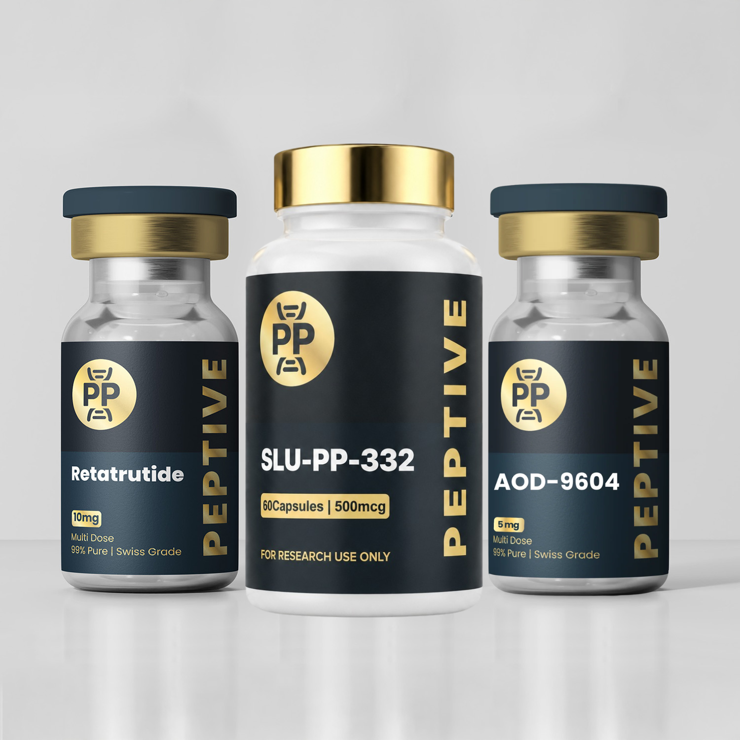 ستاك الخواصر و الدهون العنيدة — Ultimate Fat-Loss Stack  (Ret 15mg + SLU-PP-332 + AOD-9604 5mg)